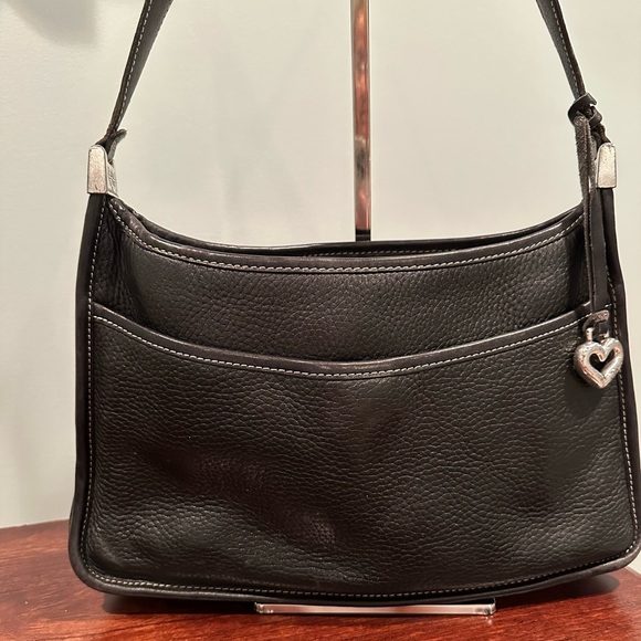 Brighton Vintage Black Leather Shoulder Bag - Picture 7 of 11